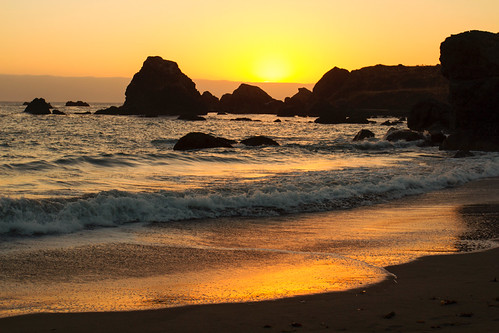 Lone Ranch Beach Oregon at sunset by Bonnie Moreland (free images), waves pacific oregon ranch lone
