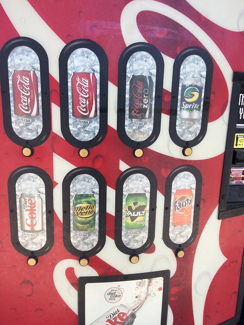 Coca-Cola vending machine with Vault button