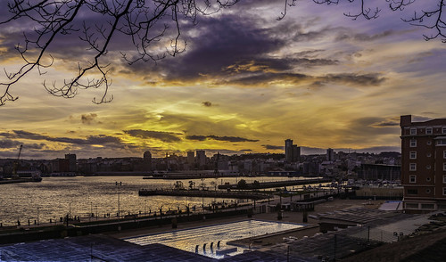 sunset lacoruña galicia españa europa ciudad city mar puerto atardecer azul canon6dmarkii canon24105f4l outside