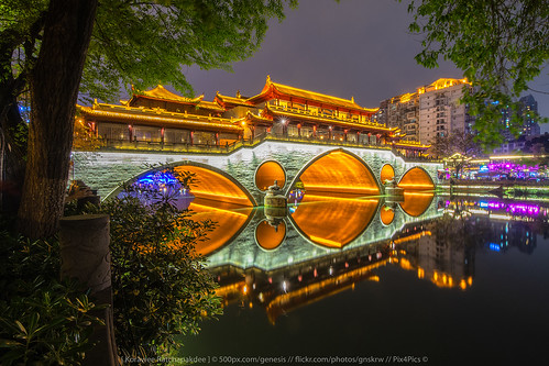 ancient anshun architecture asia asian attraction beautiful bridge building chengdu china chinese city cityscape culture dark downtown evening famous historic illumination jin landmark landscape lights night old place river scenery sichuan tourism tourist traditional travel urban view water peoplesrepublicofchina