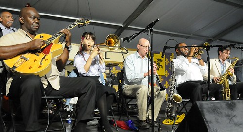 Gerald French & the Original Tuxedo Jazz Band at Jazz Fest - 4.25.19. Photo by Black Mold.