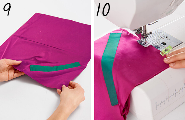 Drawstring Bag Steps 9 10