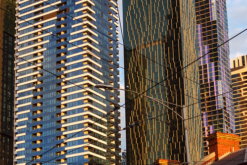 skyscrapers colour urban auspctaggedpc3000 magpie bird lights light lines color melbourne victoria australia highrise apartments cbd victoriastwestmelbourne lookingup driveby fromthefrontseat