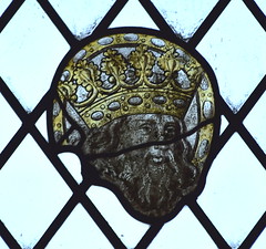 Crowned head of a king, probably Christ from a Coronation of the Blessed Virgin scene (15th Century)