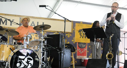 Shannon Powell at Jazz Fest Day 2 - 4.26.19. Photo by Black Mold.