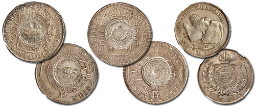 Countermarked Commemorative Brazilian Silver Coins