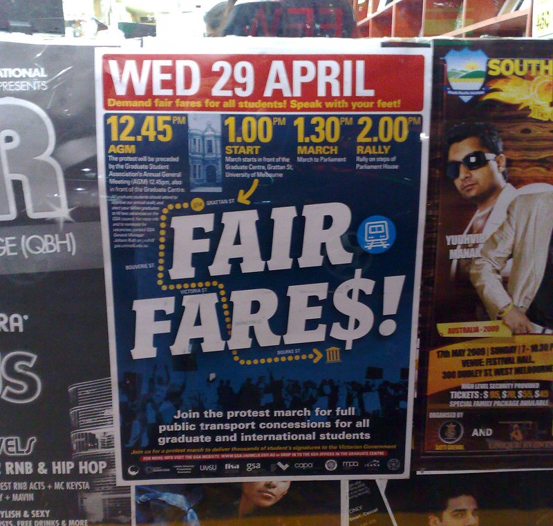 2009 fare protest poster