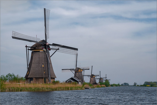 Die Kinderdijk-Mühlen,. Holland
