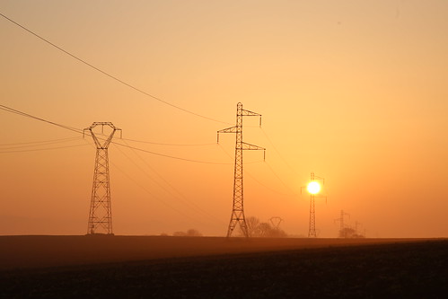 sunrise electric lines réseau edf alsace hautrhin tagsdorf sundgau 68 france elsass sudalsace αλσατία эльзас