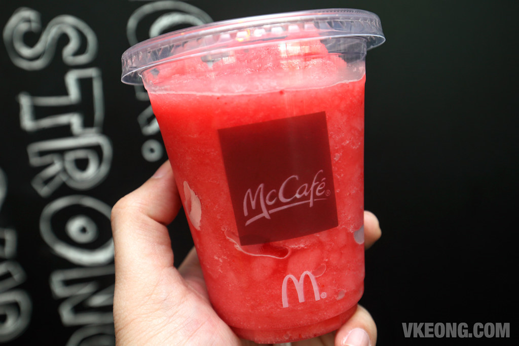 Ice blended strawberry mcd