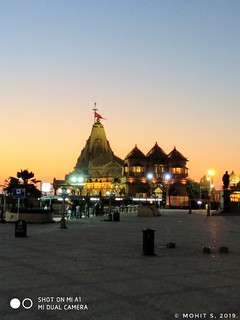 Somnath Temple in evening.