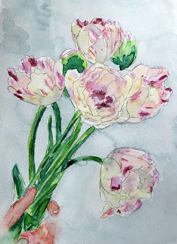 Random tulip painting