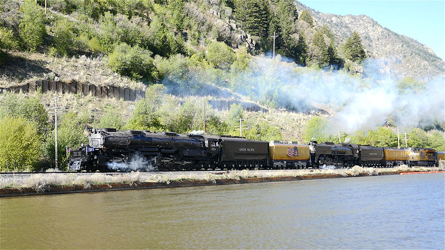 UP Big Boy #4014 and UP #844 Doubleheader Over Wasatch Grade!