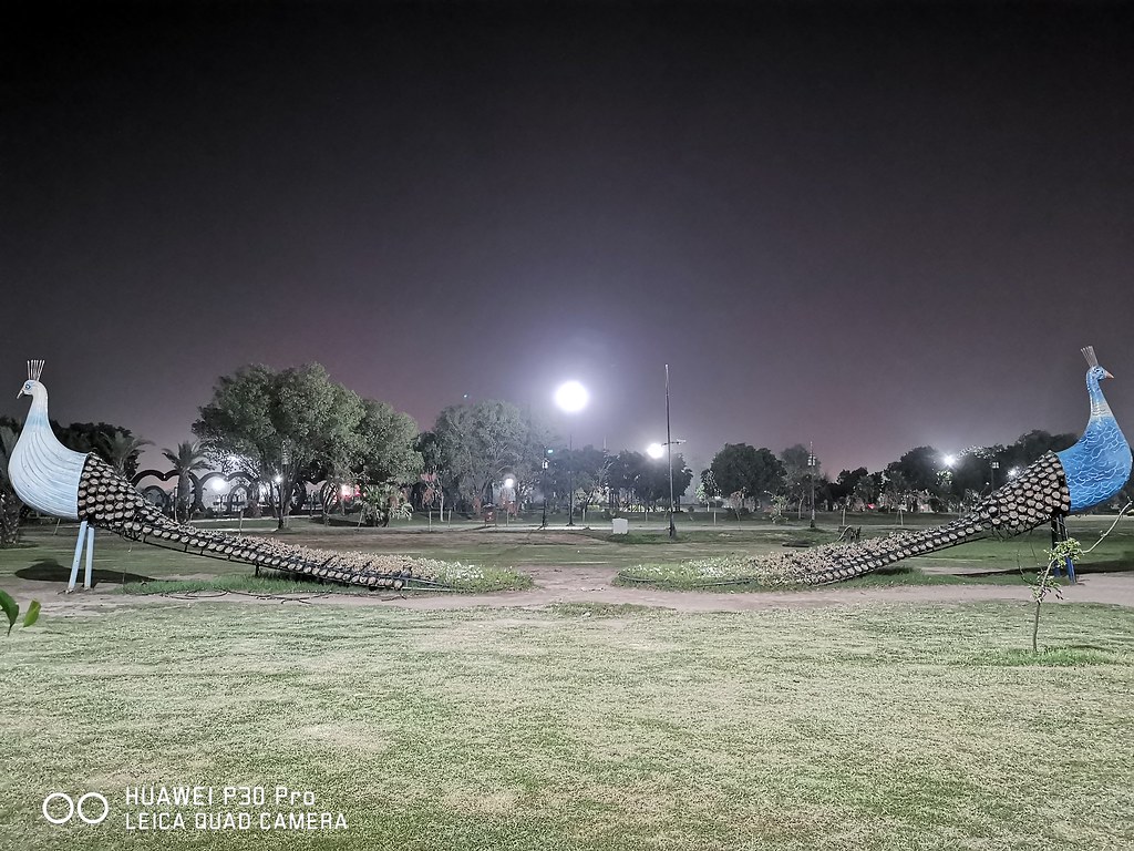 Park Picture at night with Auto mode on Huawei P30 Pro