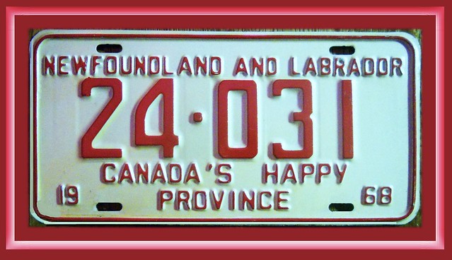 Canadian License Plate 1968