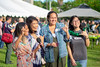 School of Communications graduates (2nd left – right) Adara Pineda, Ashley Adriano and Tracy Kim celebrate with sophomore Liza Marie Corotan at the University of Hawaii at Manoa College of Social Sciences Aloha Celebration on Friday, May 10.
