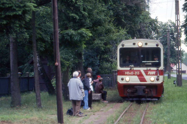 Stutthof - Sztutowo,Poland, with Narrow Gauge PKP railcar  MBxd12-213, 1995