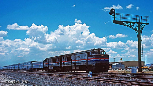 High Noon for Number Two by C.P. Kirkie, The last train we caught in Willcox was eastbound Amtrak 2, the Sunset Limited. Ironically, when my