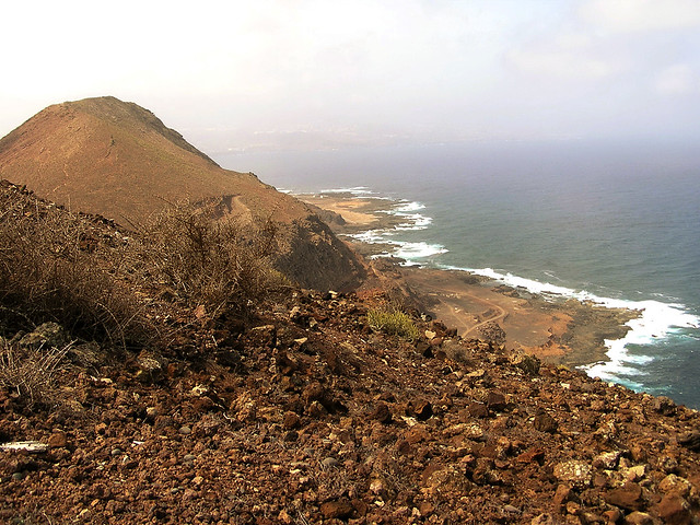 Bahía y playa El Confital montañas volcanes senderismo península de La Isleta Las Palmas Gran Canaria 131