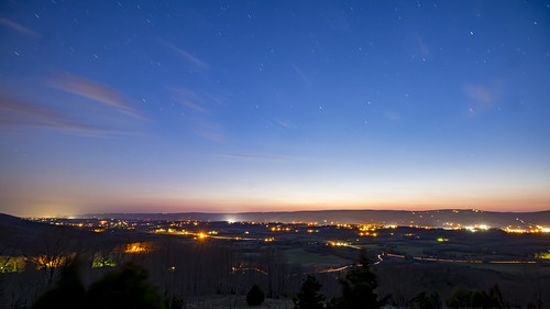 Henson Gap overlook, Sequatchie County, Tennessee 1 by Chuck Sutherland, sequatchievalley overlook sequatchiecounty tennessee tn stars longexposure sunset