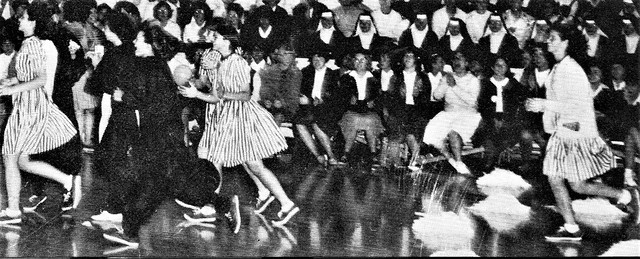 Immaculate Heart High School faculty vs students in Basketball 1964 Los Angeles, CA