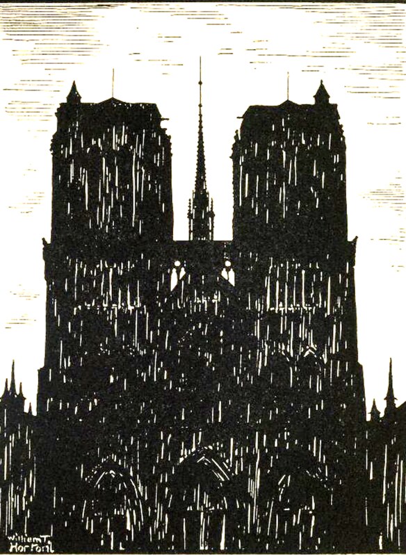 Notre-Dame de París, por W. T. Horton, que aparece en su A Book of Images (Un libro de imágenes), 1898.
