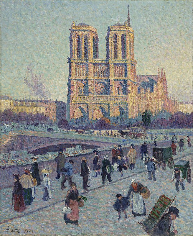 Quai de Saint-Michel y Notre Dame, cuadro de Maximilien Luce, 1901.