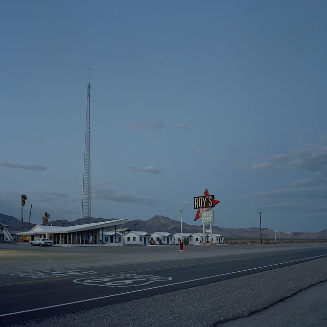 dusk / route 66. amboy, ca. 2013.
