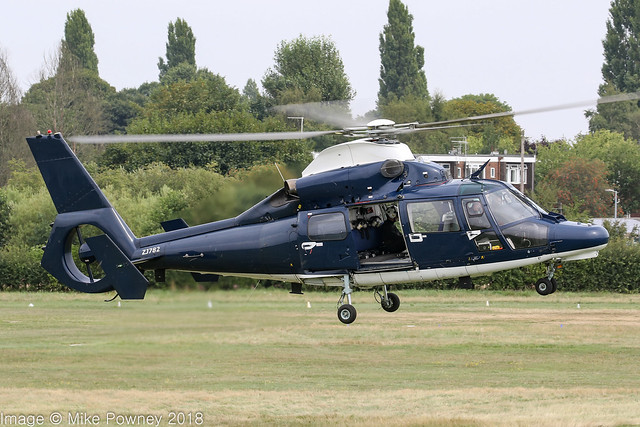 ZJ782 - 2007 build Eurocopter AS365N-3 Dauphin, about to set down at Barton