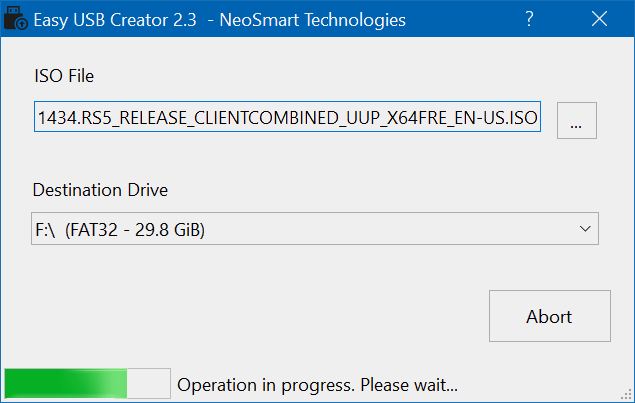 Easy USB Creator can create bootable USBs from ISO images with a single click