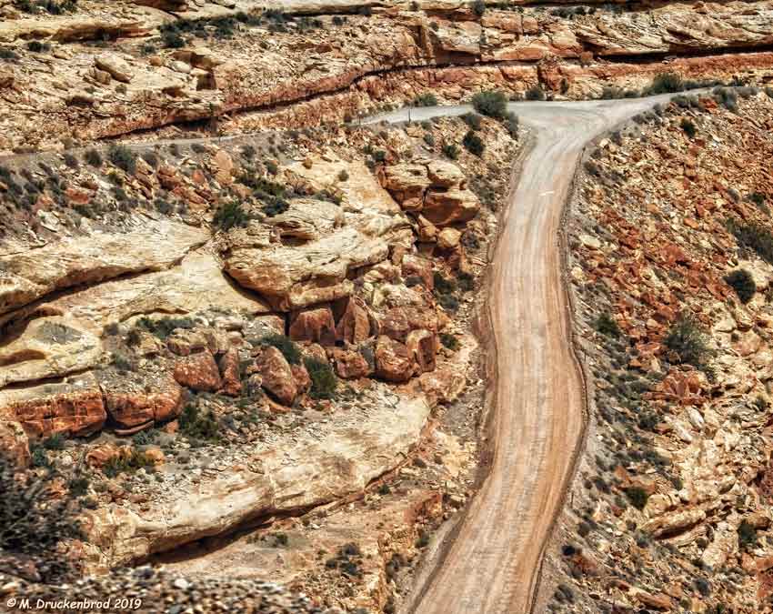 Desert Roads in the Southeastern Utah Backcountry near Mexican Hat