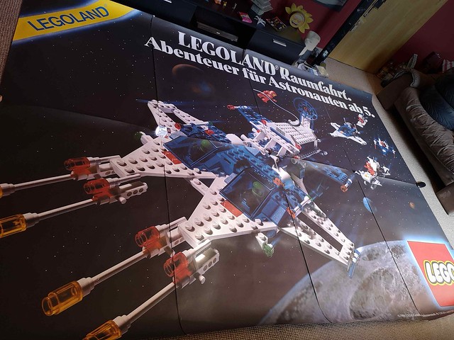 Giant Lego Classic Space advertising poster of 6980, Galaxy Commander, 1984