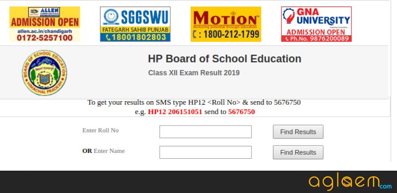 HPBOSE 12th Result 2019