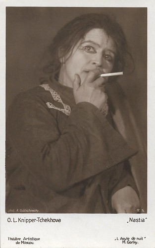 Olga Knipper-Chekhova as Nastia in Gorky's The Lower Depths, Moscow Art Theatre