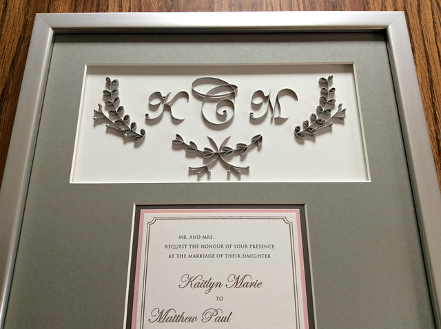 Quilled and Framed Wedding Invitation