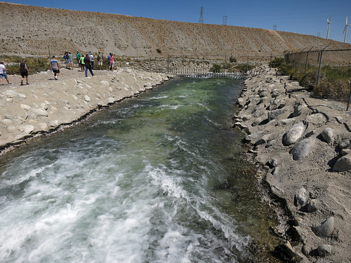 MWD Colorado River Aqueduct Water Being Dumped Into The Whitewater River (5087)