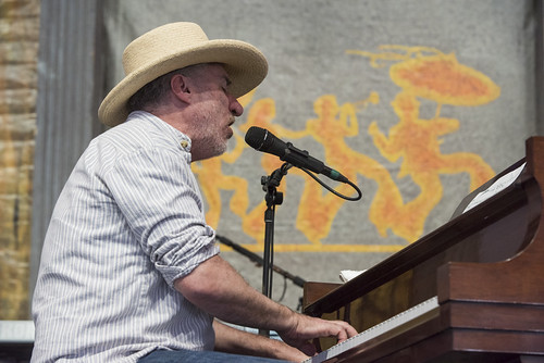 Jon Cleary with The New Orleans Piano Professors at the Blues Tent during Jazz Fest day 3 on April 27, 2019. Photo by Ryan Hodgson-Rigsbee RHRphoto.com