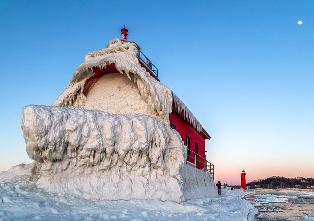 Grand Haven Light House Ice