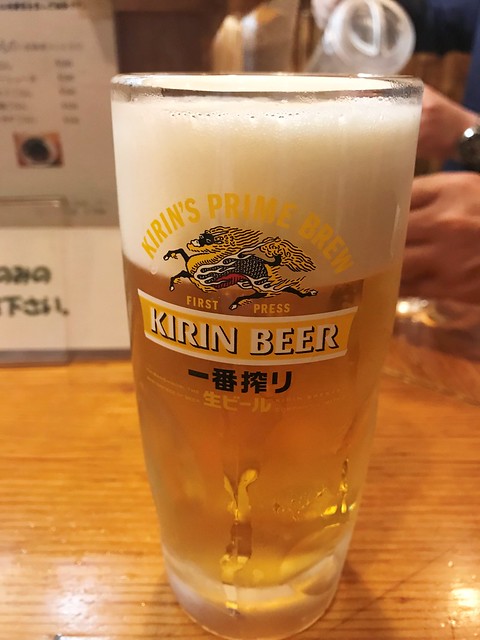 Kirin draft beer @Ramen Masao, Osaka