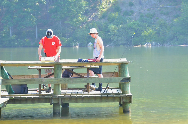 Fishing is always a good time, and you might just catch a lunker at Hungry Mother State Park