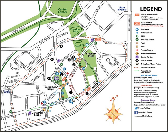 Inman Park Festival Map