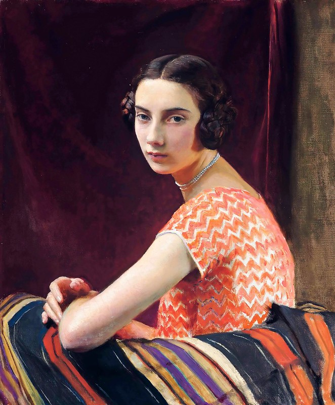 George Spencer Watson (1869-1934) - The orange dress