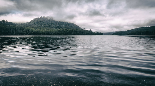 lakerosebery lake water tasmania wilderness sky clouds cloud still calm tranquil