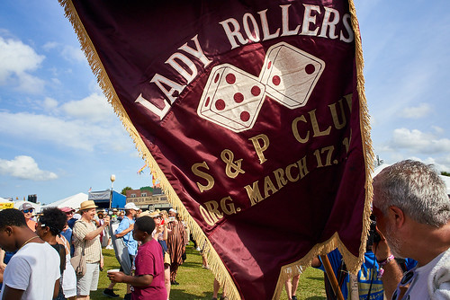 Lady Rollers  on Jazz Fest Day 6 - May 3, 2019. Photo by Eli Mergel.