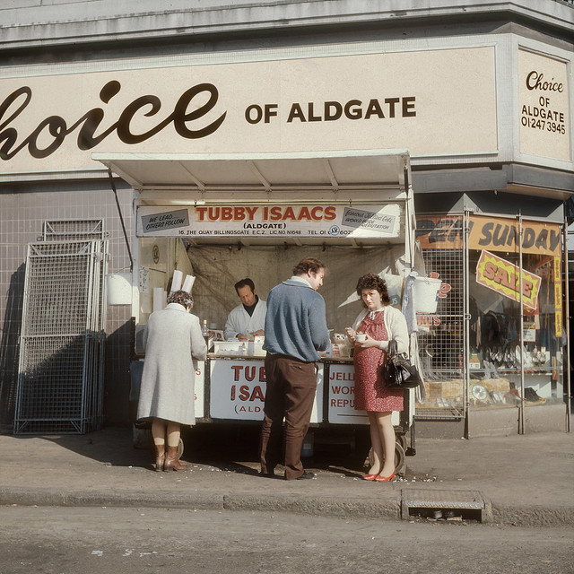 Tubby Isaacs seafood stall 1984