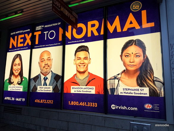 Next to Normal musical in Toronto