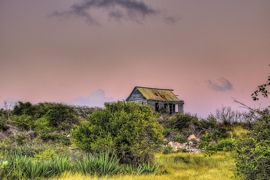 abadoned house on the island of anguilla