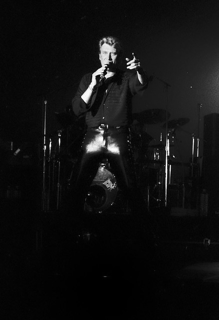 Johnny Hallyday au Palais des Sports de Paris en 1994.