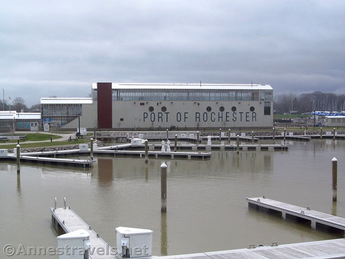 The Port of Rochester building from across the marina on the Genesee Riverway Trail, Rochester, New York