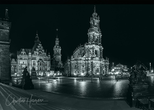 Castle and Church in Dresden, Saxony, Germany